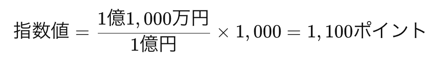 時価総額加重平均指数の計算